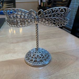 Brighton silver butterfly earring holder